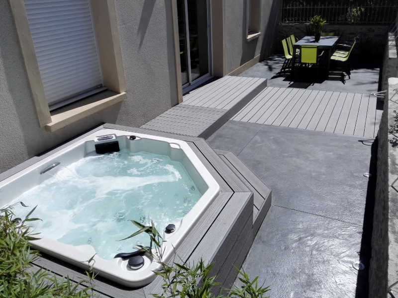 Création et pose d'une terrasse en béton à Vertou