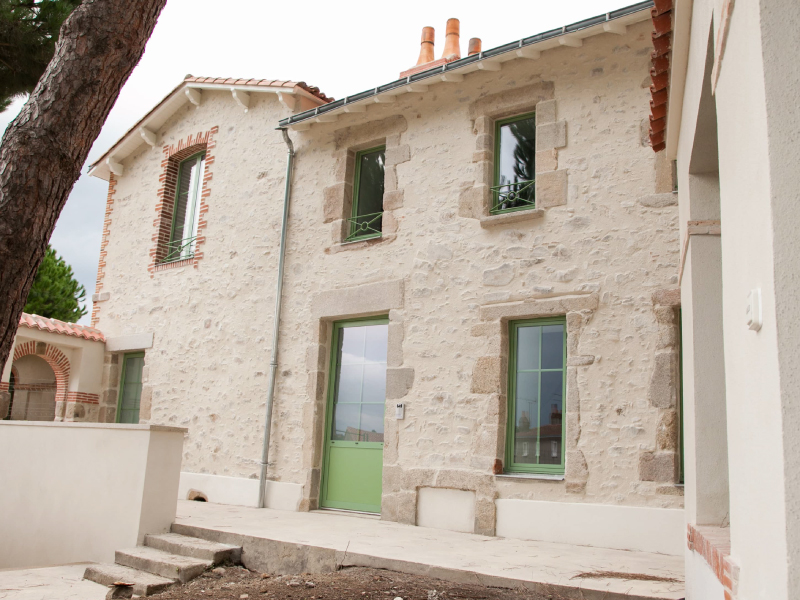 Rénovation de façade en chaux à Clisson