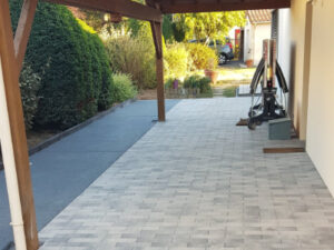 Pose de béton drainant garage et parking sur Houdon proche d’Ancenis