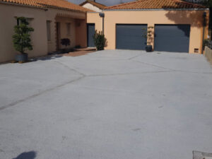 Béton drainant accès garage parking sur Vallet