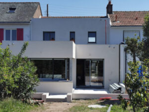 Agrandissement de maison en cours de réalisation à Nantes