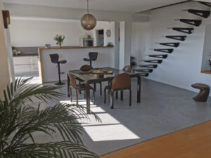 Rénovation sol béton ciré sur Clisson