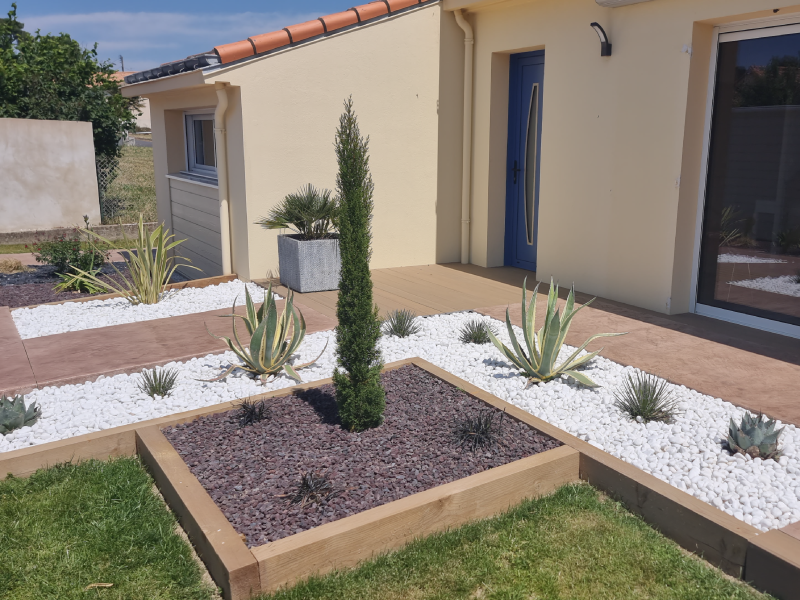 terrasse en béton imprimé à Pornic 44 près de Nantes